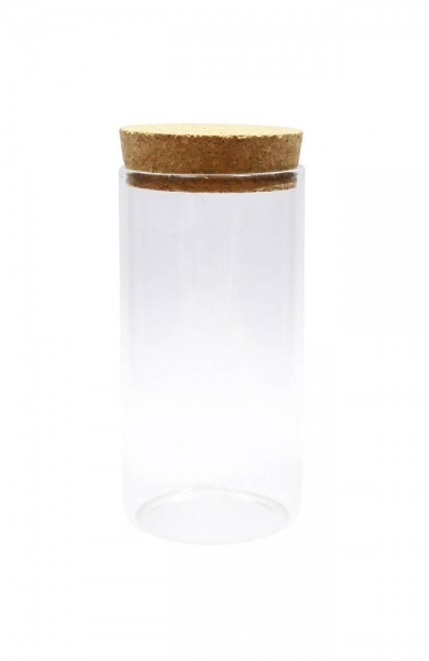 Korkenglas/Zylinderglas 250ml rund für Kerze inkl. Kork